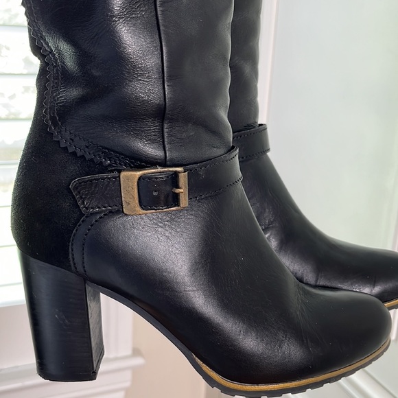 Fabianelli Italian Crafted 100% Leather Knee High Heeled Winter Boots EU 38 - Picture 9 of 12